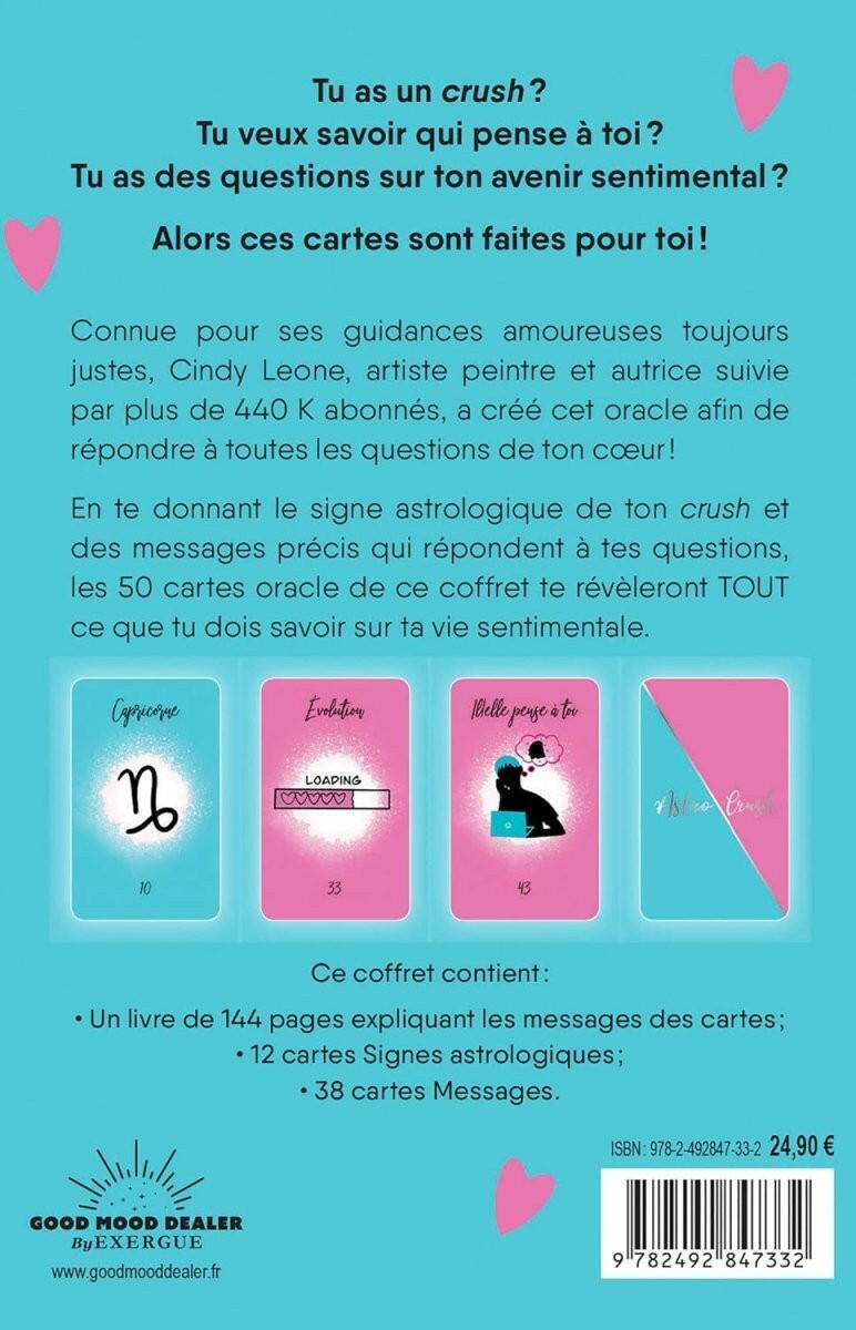 Astro Crush - 50 cartes divinatoires pour ton coeur - Cartes divinatoires - Chamanisme & Traditions