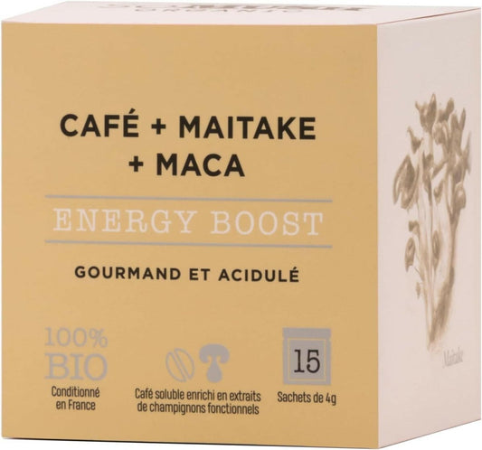 Café Énergie - Maca & Maitake - Énergie, Anti - fatigue, Système immunitaire - 15 Sachets - Biologique & Vegan - So Mush Organic - Café - Chamanisme & Traditions