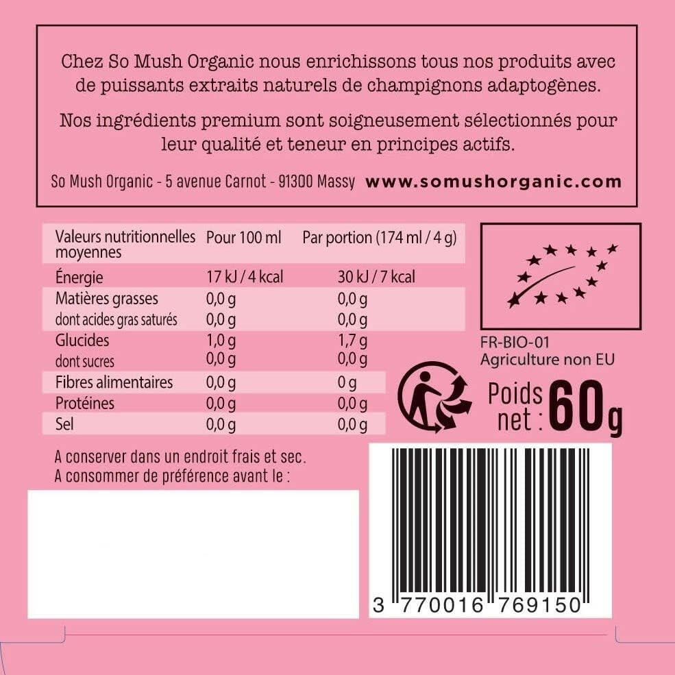 Café Sérénité - Reishi & Ashwagandha - Tonus, Anti - fatigue, Anti - stress - 15 Sachets - Biologique & Vegan - So Mush Organic - Café - Chamanisme & Traditions