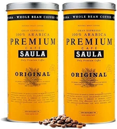 Grains de café Saula, Pack de 2 boîtes de 500 gr. Premium Original 100 % Arabica - Café - Chamanisme & Traditions