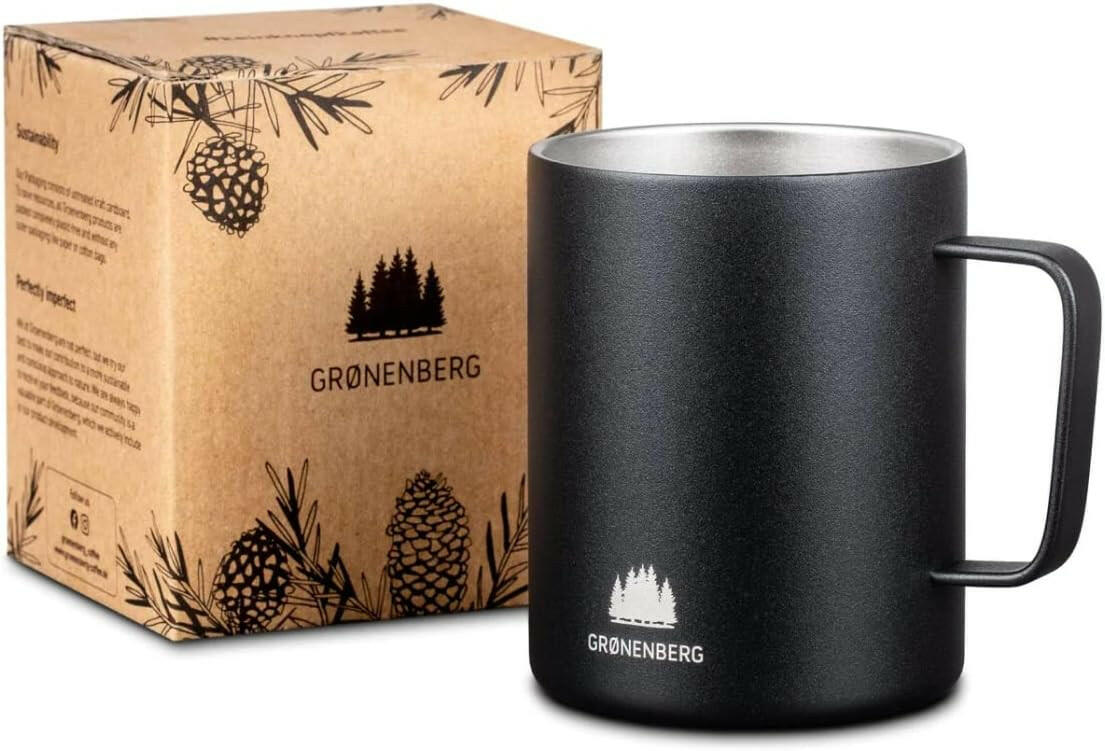 Groenenberg Tasse en acier inoxydable 350 ml - Tasses à café et thé - Chamanisme & Traditions